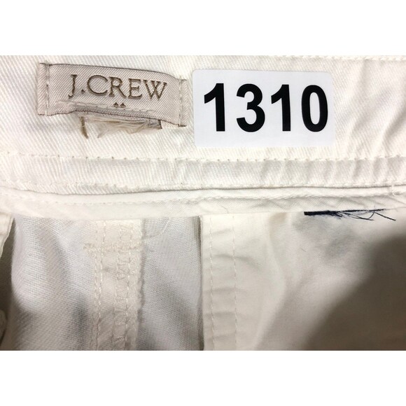 J Crew Pants Womens 14 White Chino Mid Raw Hem Crop Ankle Preppy Coastal Chic - Picture 12 of 12